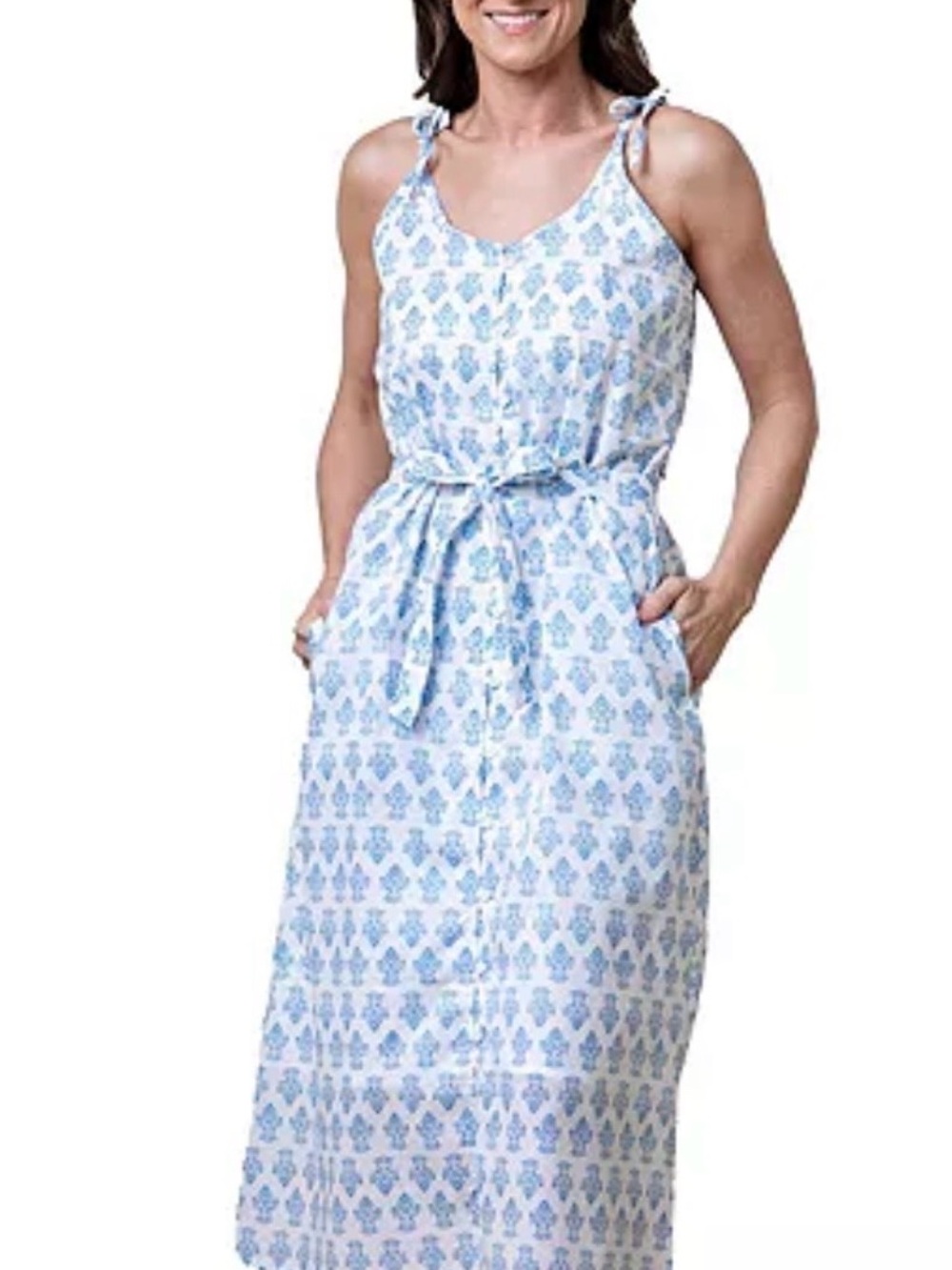 Hope & Henry Blue Floral Print Shirt Dress Size 10